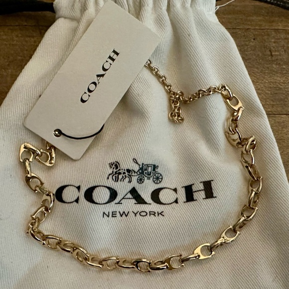 Coach Gold Kissing C Adjustable Necklace - Picture 1 of 7